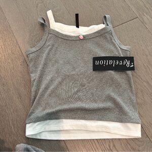 Revelation Gray and White Kids Tank Top